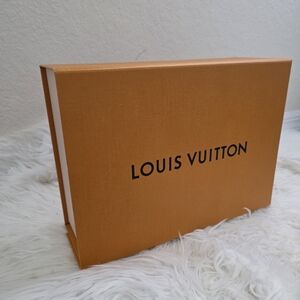 Authentic Louis Vuitton Large Gift Box Orange LV Packaging Storage